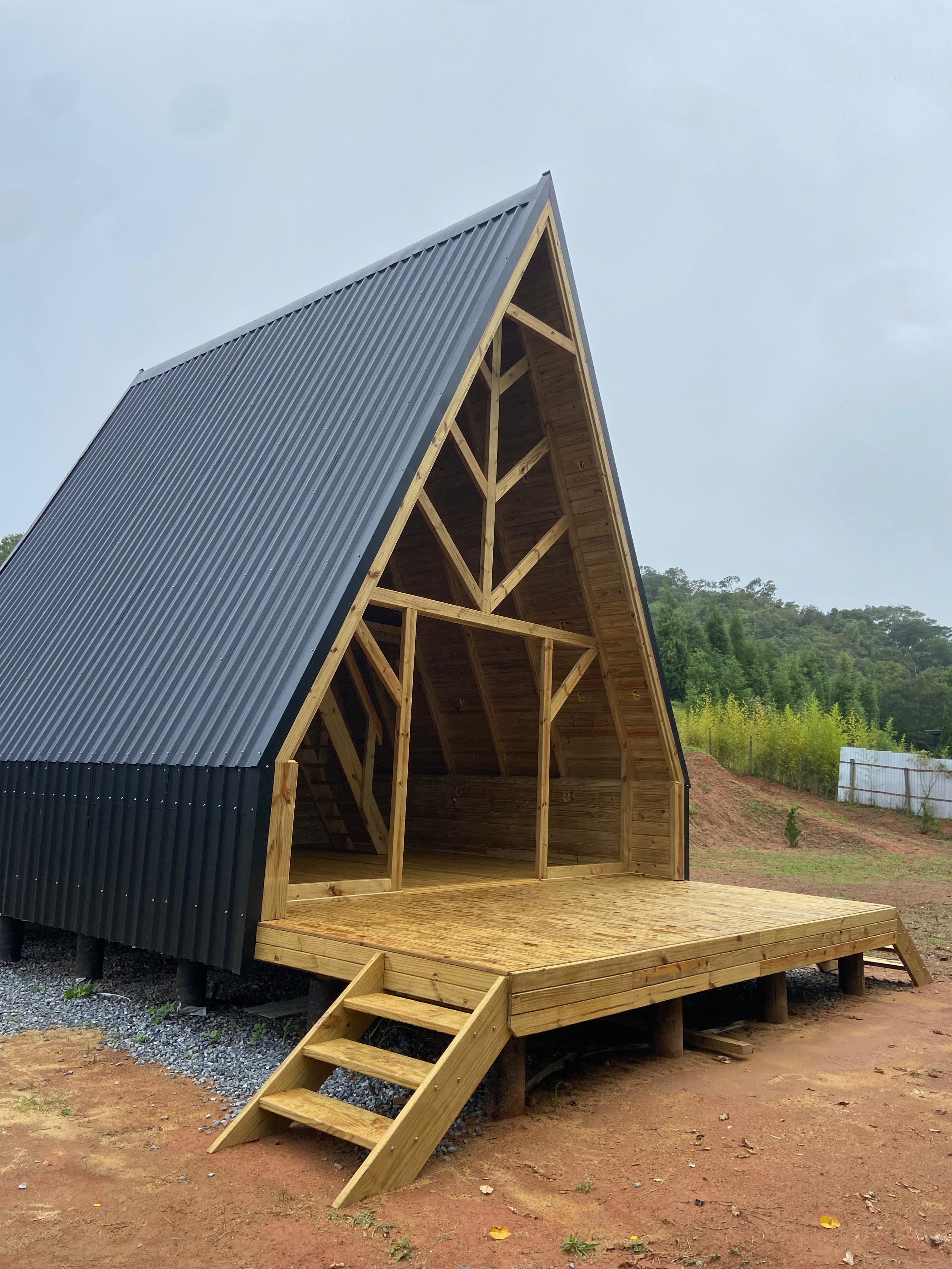 Chalé sustentável em madeira 18m²