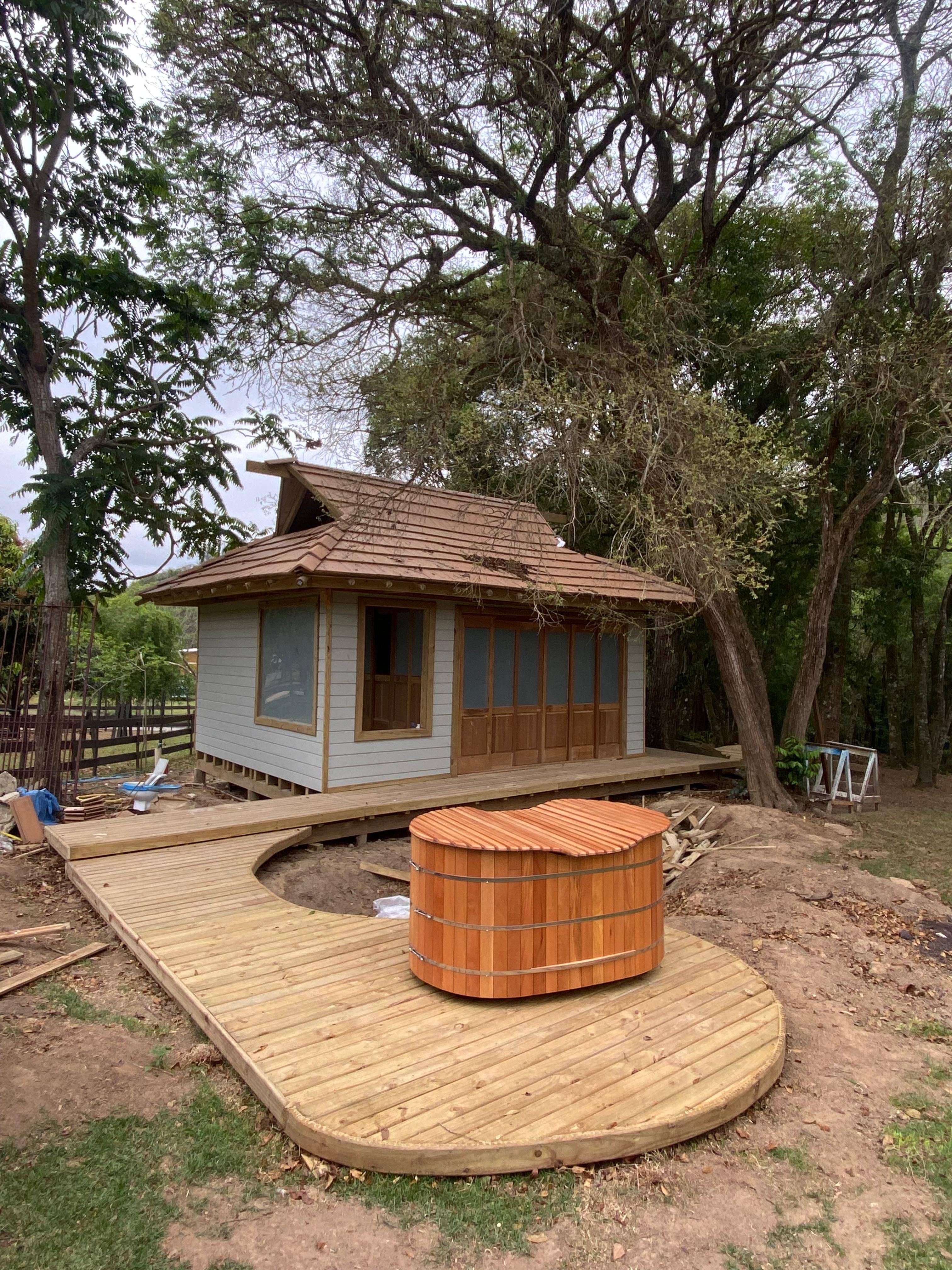 Chalé sustentável em madeira 18m²